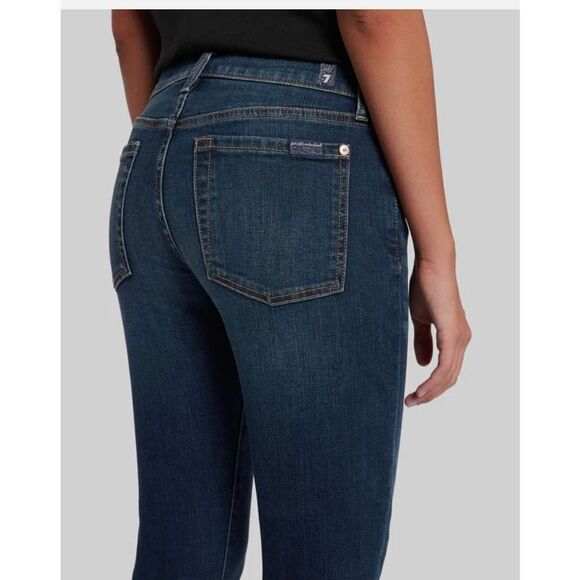 7 For All Mankind Denim - 7 for All Mankind dark wash B(lair) high waist ankle 30 jeans